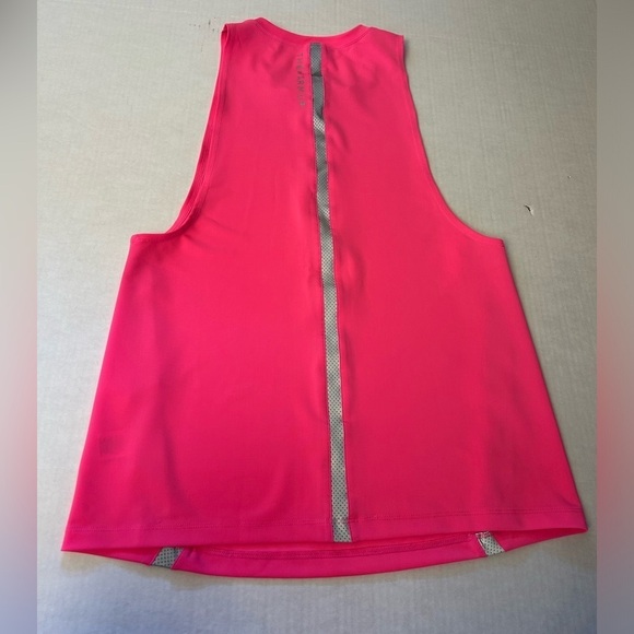 Jessica Simpson The warm up tank top pink with metallic stripes Sz-M. X7 - Picture 6 of 11